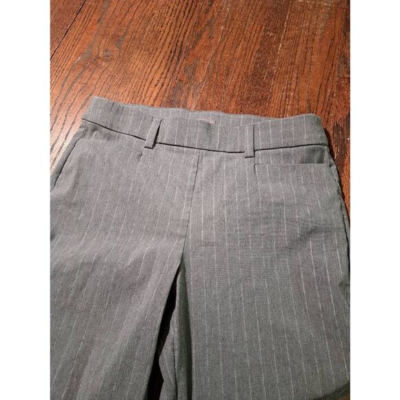 Maurices Womens Size Large Long Gray Metallic Stripe Stretch Bootcut Pants - Picture 2 of 3